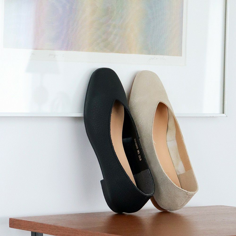 防水｜Vカットフラットシューズ