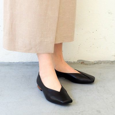 【SALE】Vカットローヒールパンプス（CA_1320265）