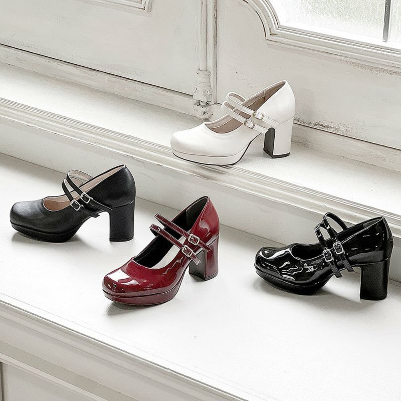 poyo｜ダブルストラップパンプス