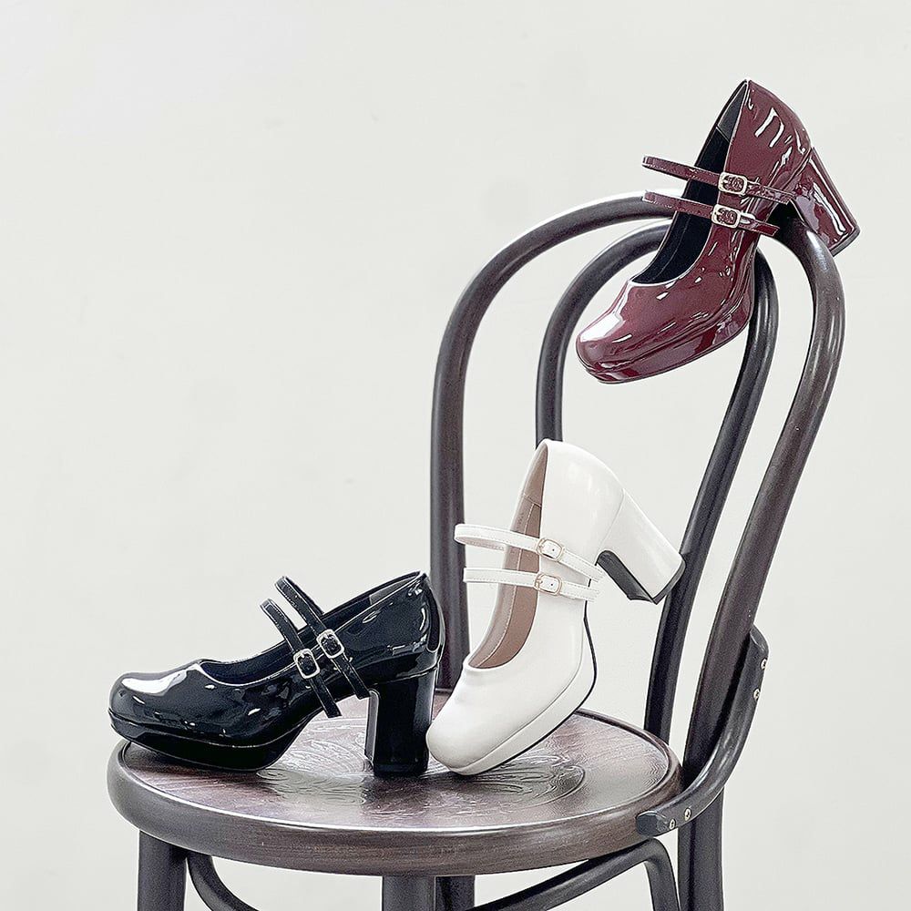 poyo｜ダブルストラップパンプス