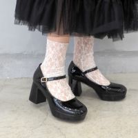 COMME des GARÇONS ブラックパンプス　ストラップ　ラウンドトゥ Black Comme Des Garçons Side zip-detail Trousers | Black