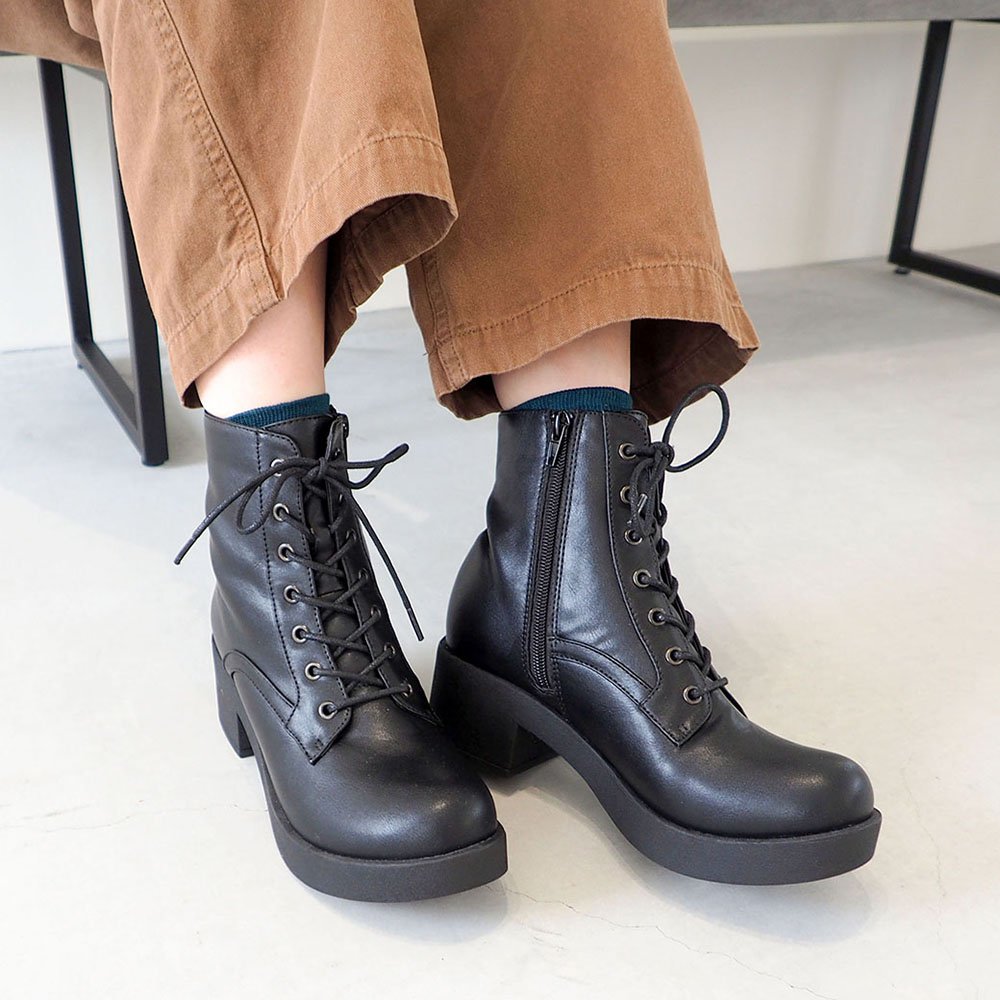 厚底レースアップブーツ（BY_8980694） | あしながおじさん / cavacava