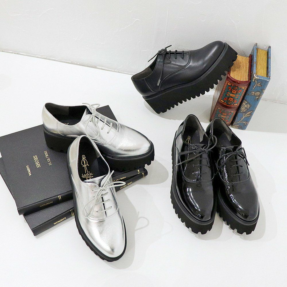 軽量｜厚底レースアップシューズ