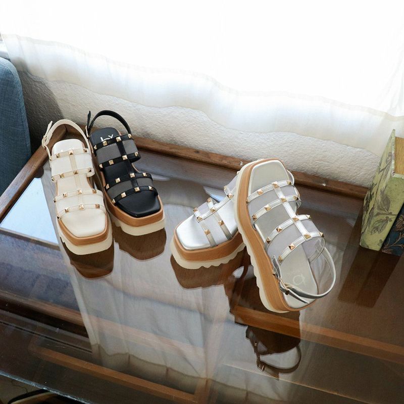 ayaセール中さま専用 SALE】厚底スタッズサンダル （BY_8980745） | あしながおじさん
