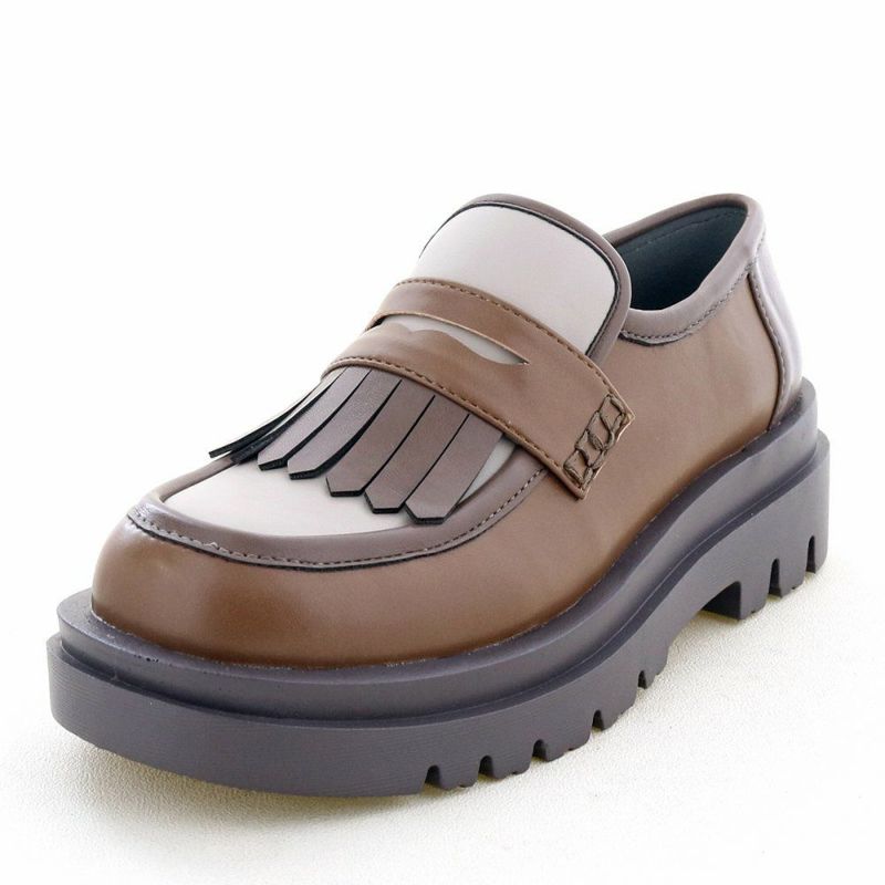 【新品未使用・箱あり】あしながおじさん　軽量ラメニットニットローファー 23cm あしながおじさん ローファー 厚底バックステッチローファー