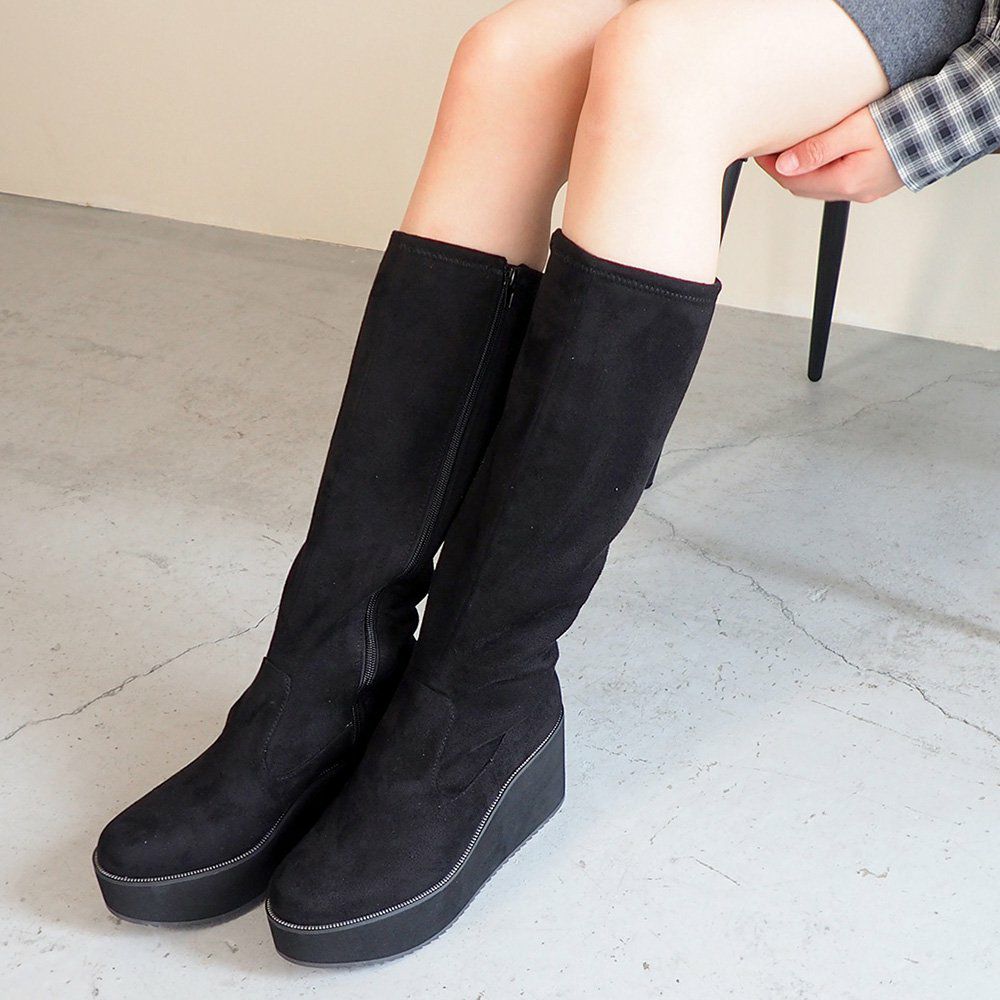 SALE】軽量│厚底ウェッジロングブーツ（BY_8980757 
