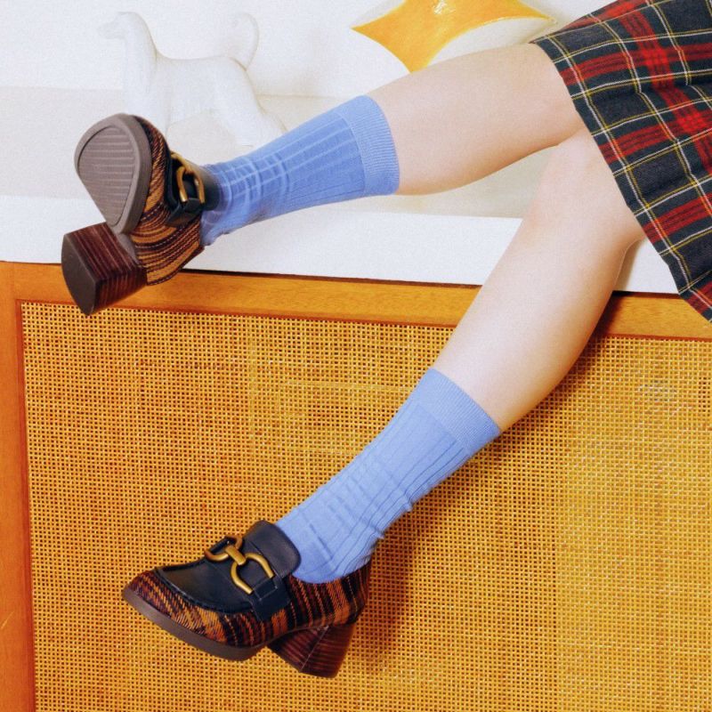 チャンキーヒールビットパンプス