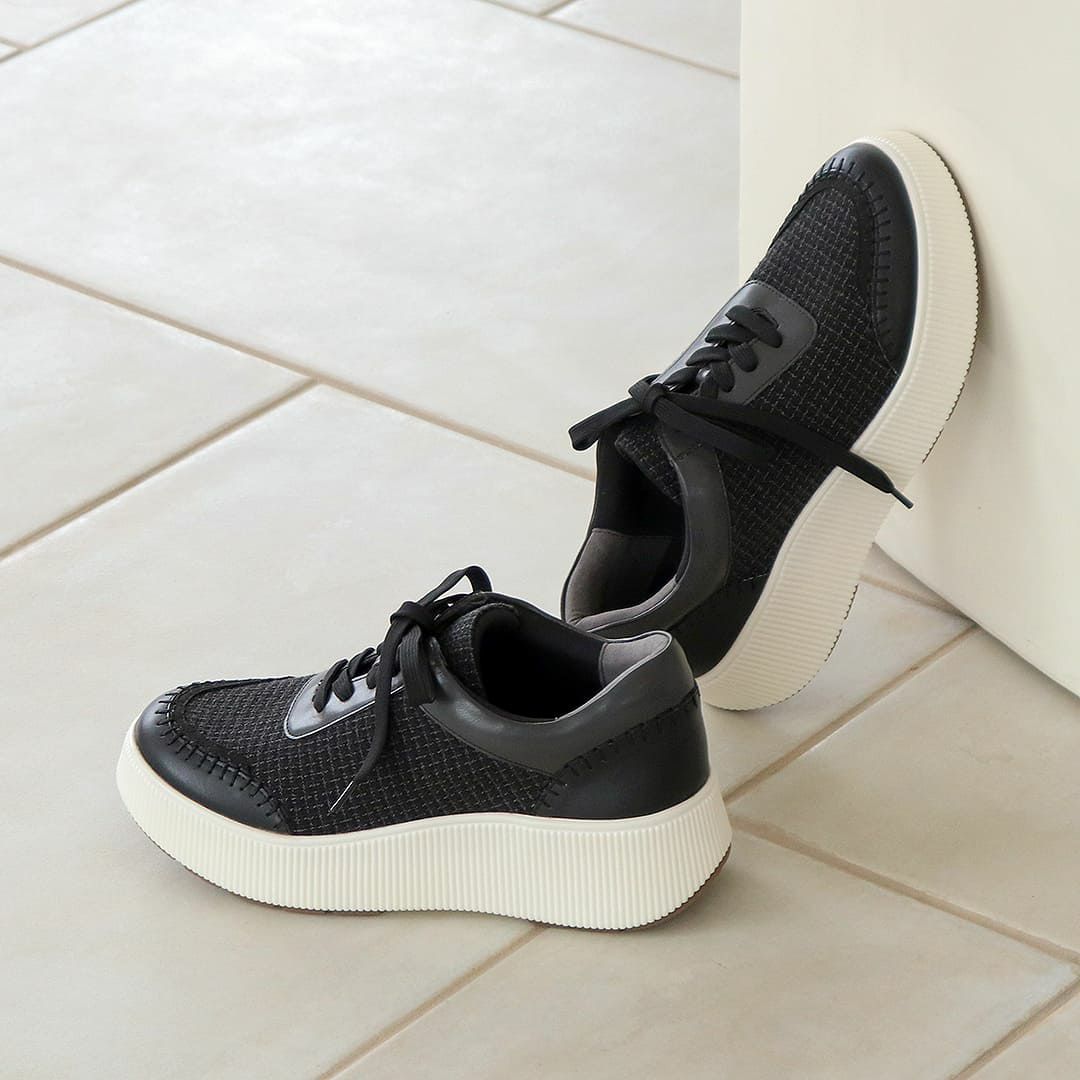 厚底ステッチスニーカー