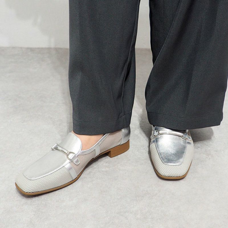 ブラウン ローファー メッシュバンド付き SALE】メッシュモカローファー（CA_1320653
