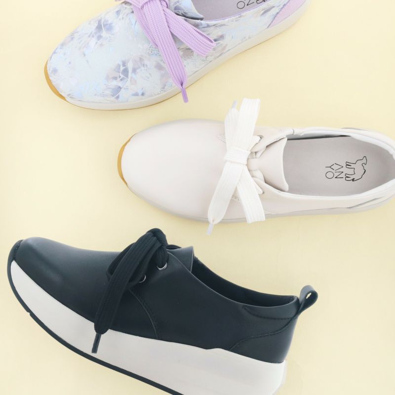 厚底リボンスニーカー