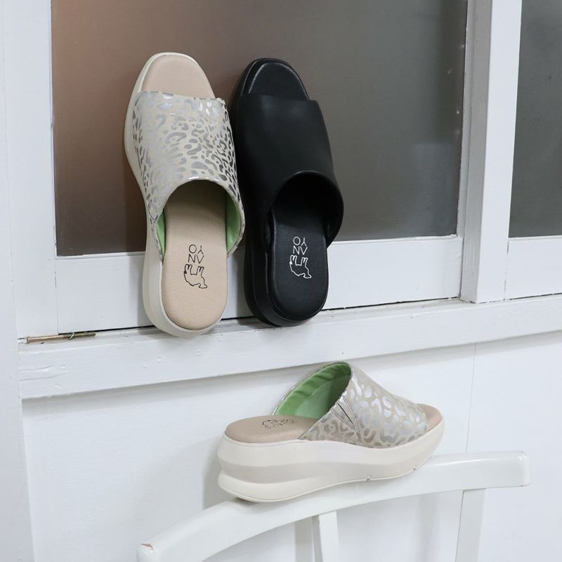 厚底ミュールサンダル