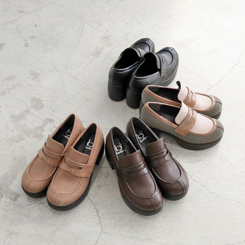 CLANEローファー/パンプス/ブラウン/レザーシューズ レディース オックスフォード ヒール ローファー メリージェーン