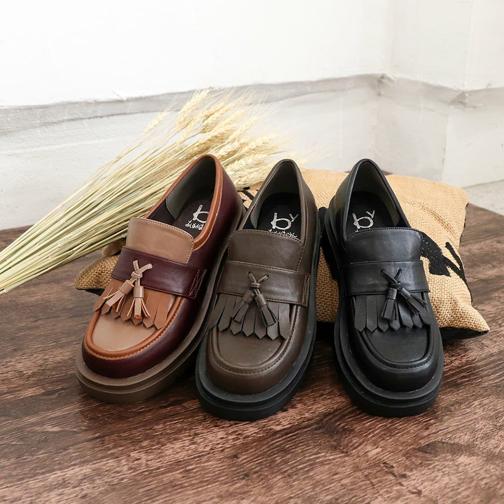 キルトタッセルローファー