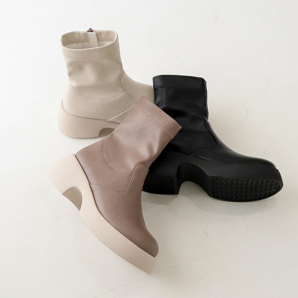 厚底ストレッチブーツ 