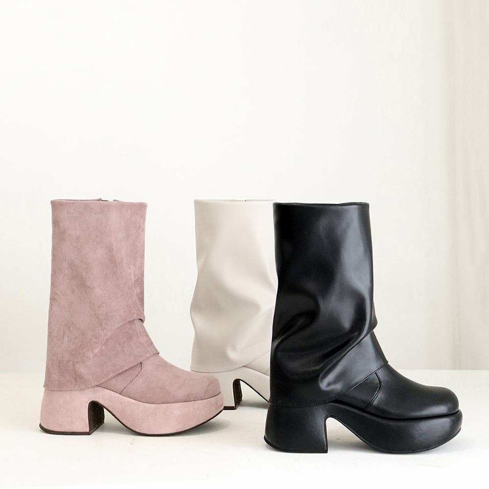 厚底おでこカバーブーツ