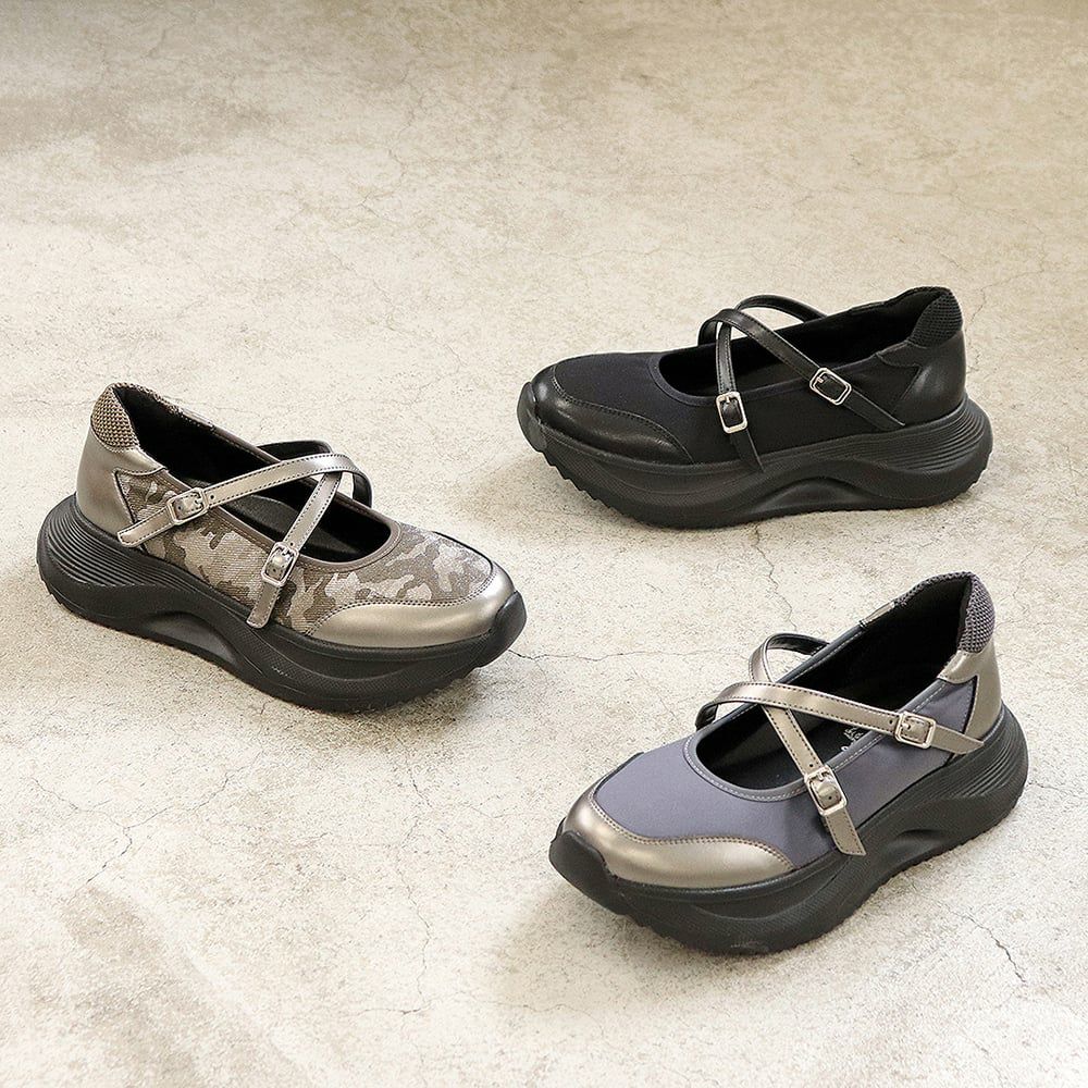 厚底バレエシューズ