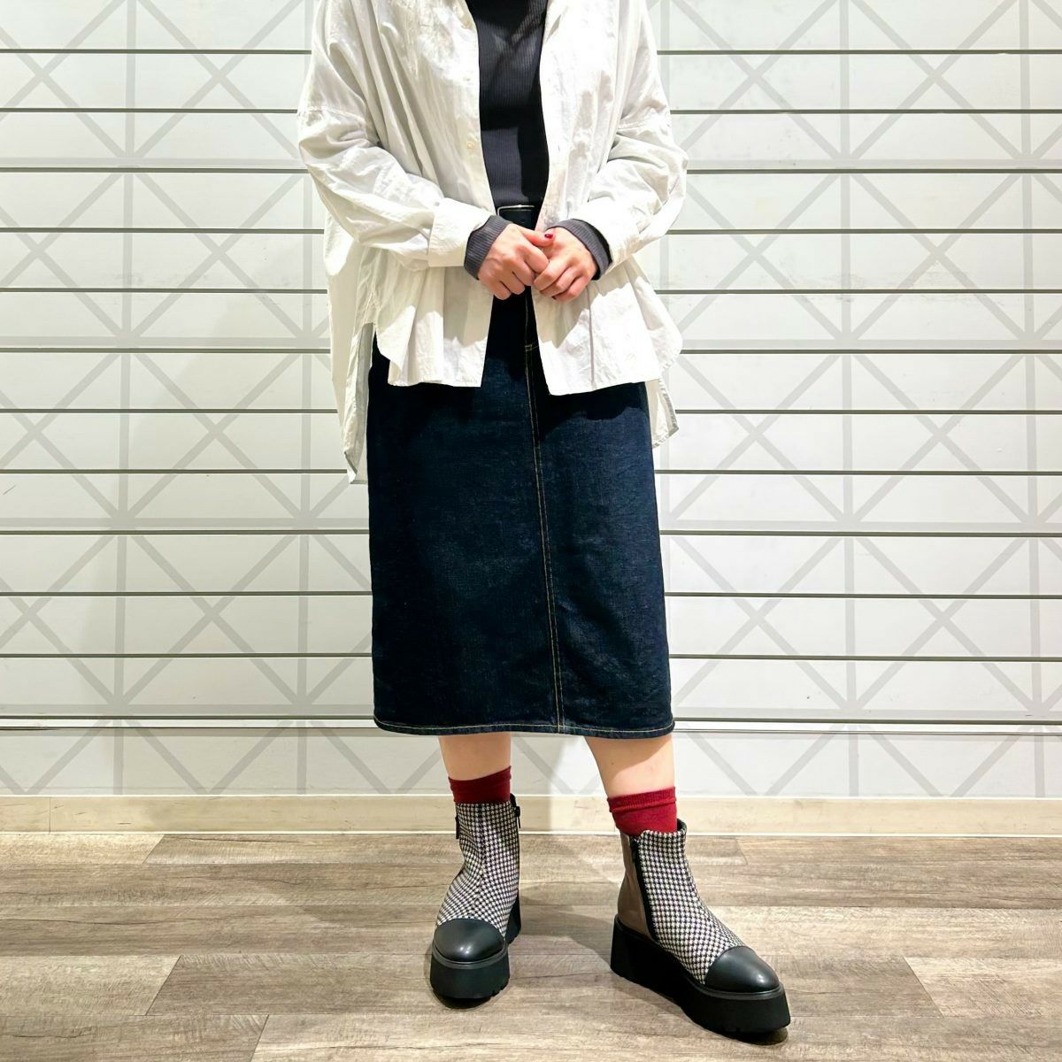 スタッフ着用：グレージュコンビ