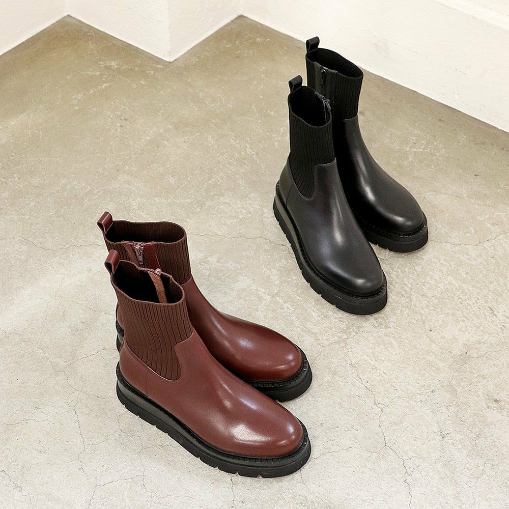 軽量｜サイドニットブーツ