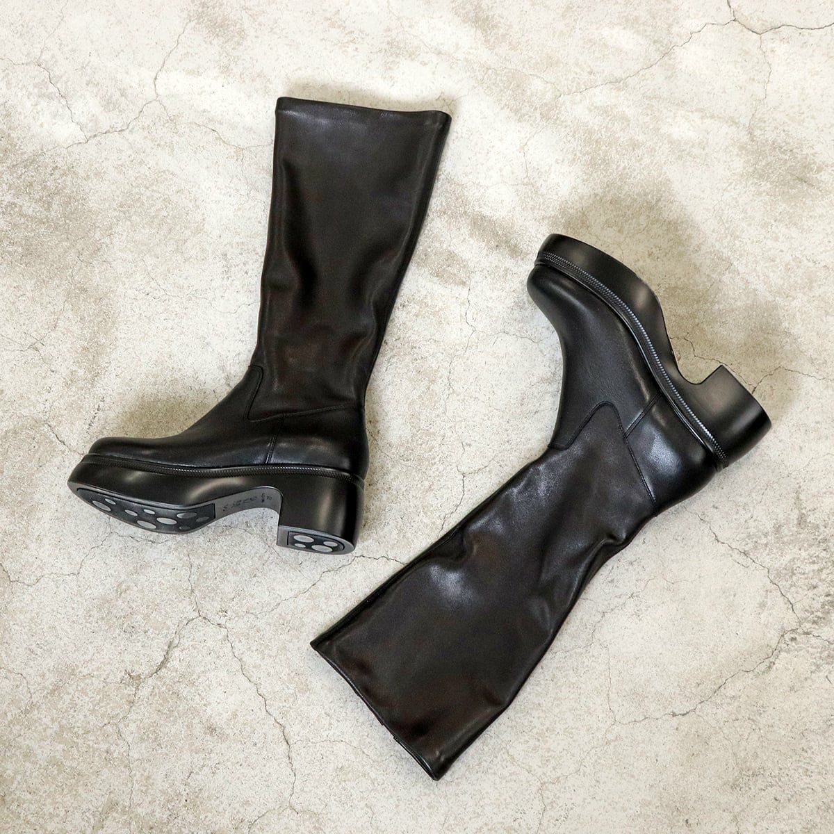 撥水｜厚底ロングブーツ 