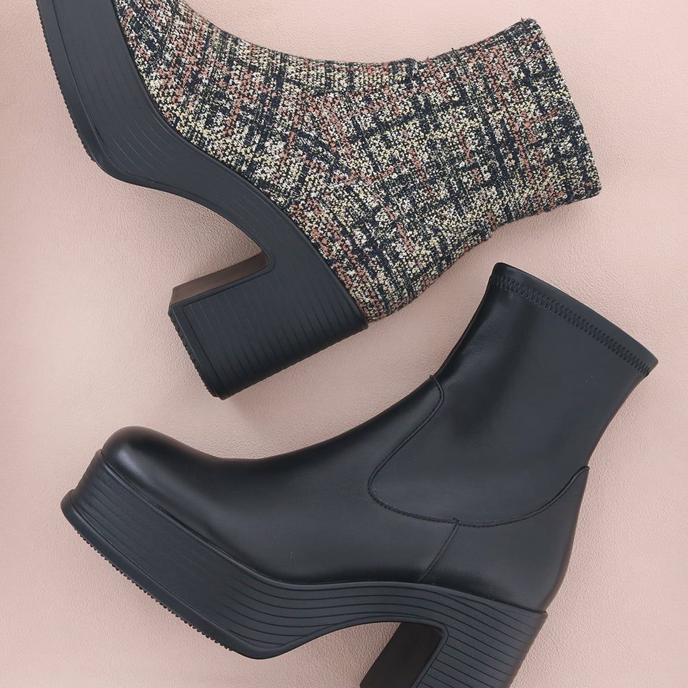 SALE】厚底レトロブーツ（AS_1310275） | あしながおじさん / cavacava