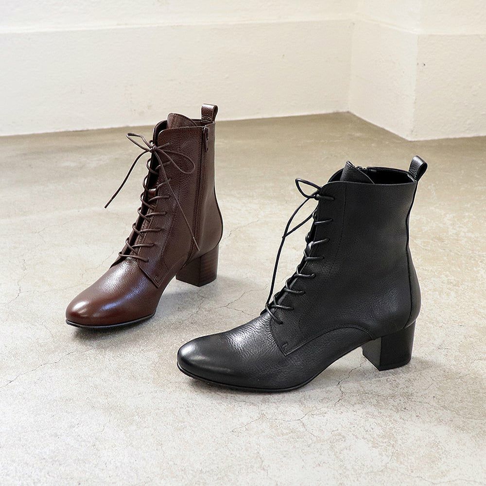 ヒールレースアップブーツ