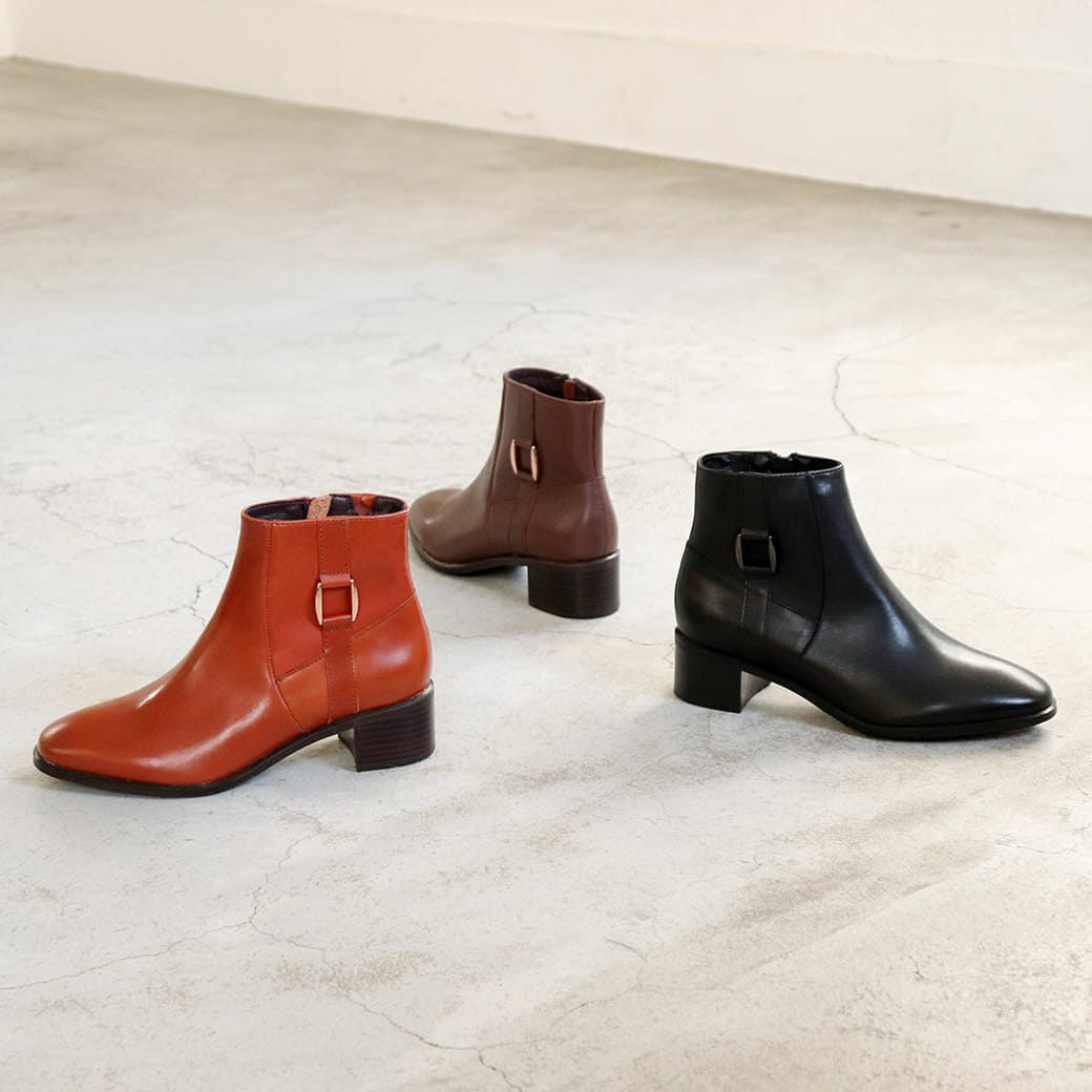 防滑｜バックルショートブーツ