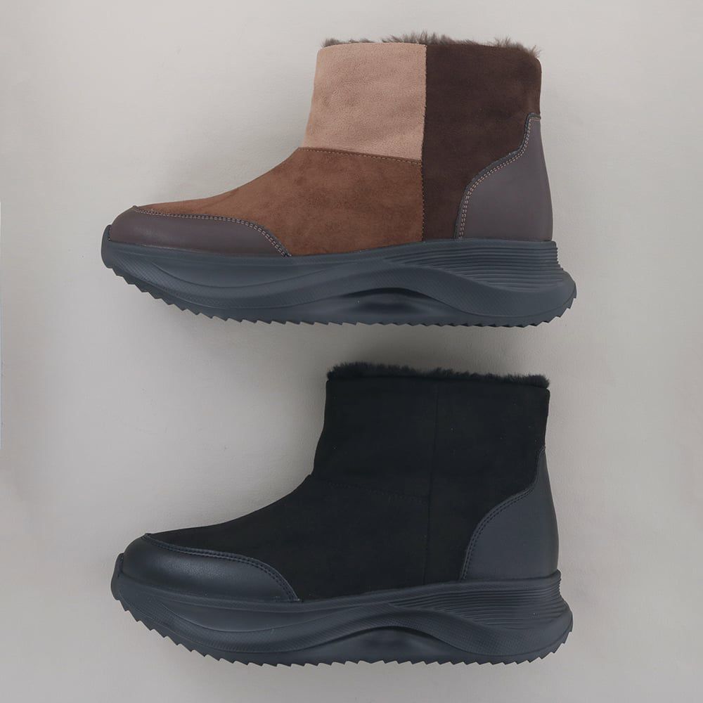 撥水│厚底ファーブーツ