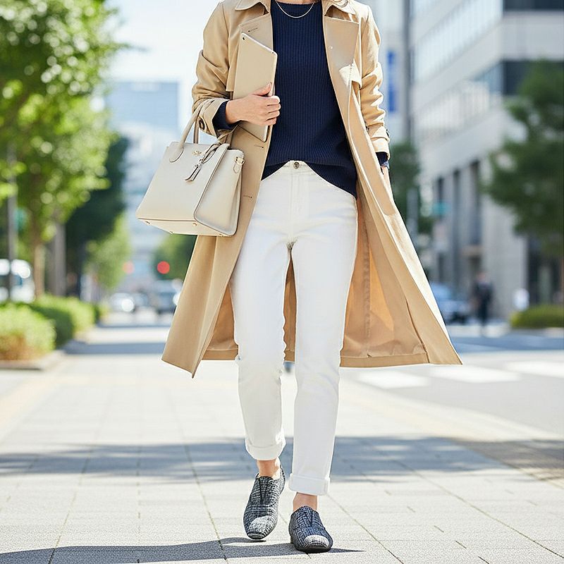 お仕事のパンツスタイルにも