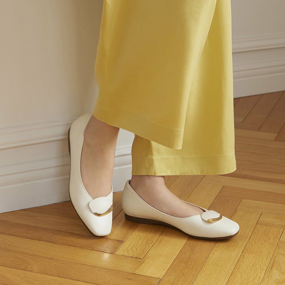 撥水｜オーナメントフラットシューズ（CA_6420033-R